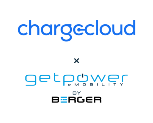 Logos von chargecloud und getpower eMobility