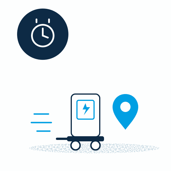 Illustration: Mobile Ladestation mieten bei getpower eMobility